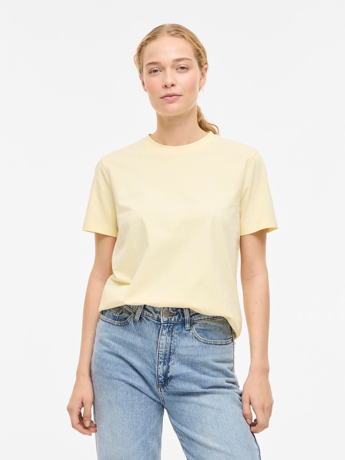 VINORA T-Shirt - Pastel Yellow - VERO MODA & VILA Bergvik